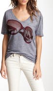GO COUTURE Slub V-Neck Pocket T-Shirt
