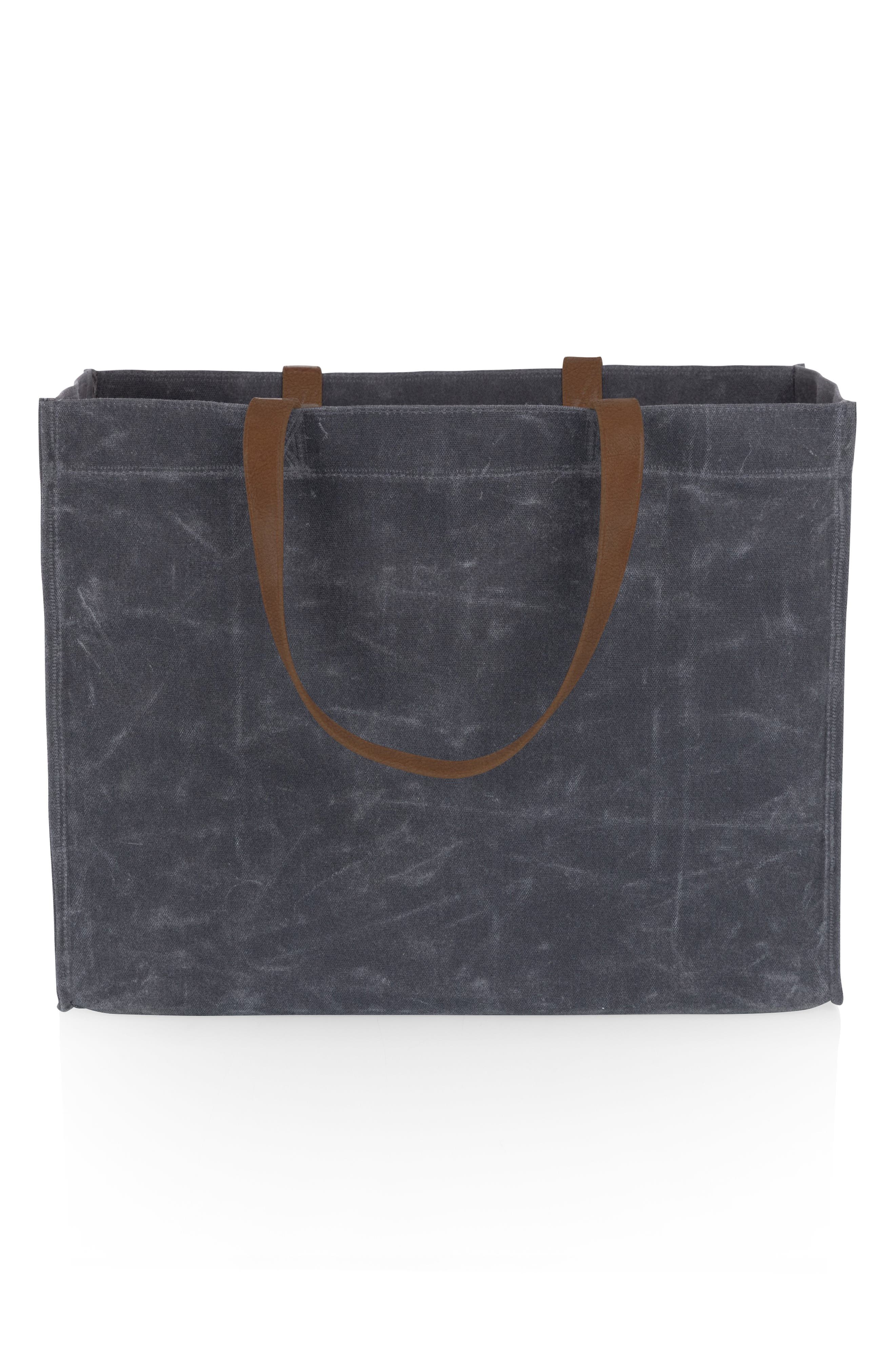Market Large Waxed Canvas Tote, Alternate, color, GRAY