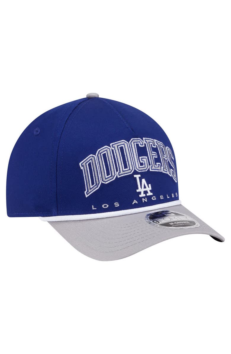 New Era Men's New Era Royal/Gray Los Angeles Dodgers Arch 9FORTY A-Frame M-Crown Adjustable Hat, Alternate, color, Royal