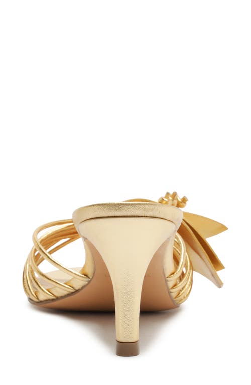 Arezzo Viola Mid Slide Sandal In Gold