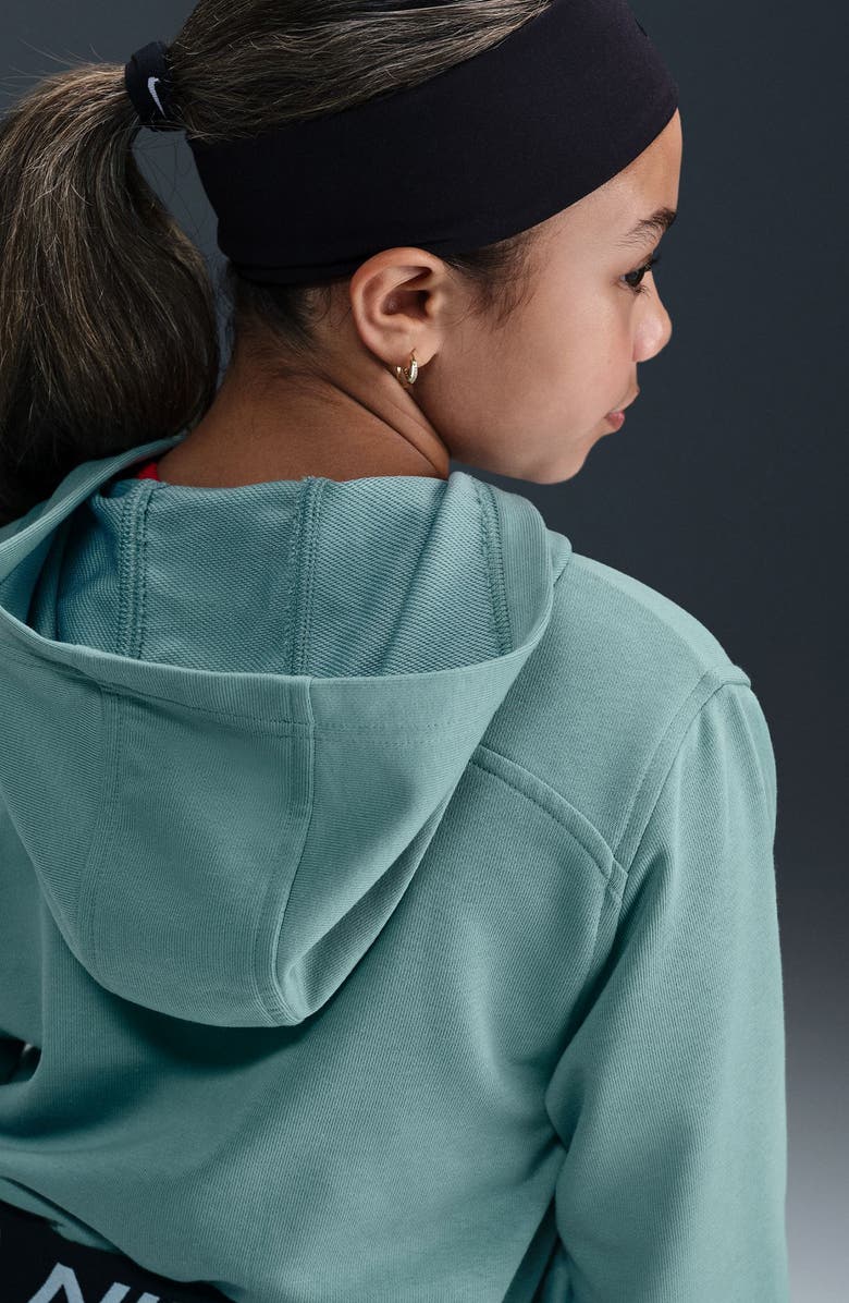 Nike Kids' Dri-FIT Zip-Front Hoodie, Alternate, color, Cannon/ Cannon/ Black/ White