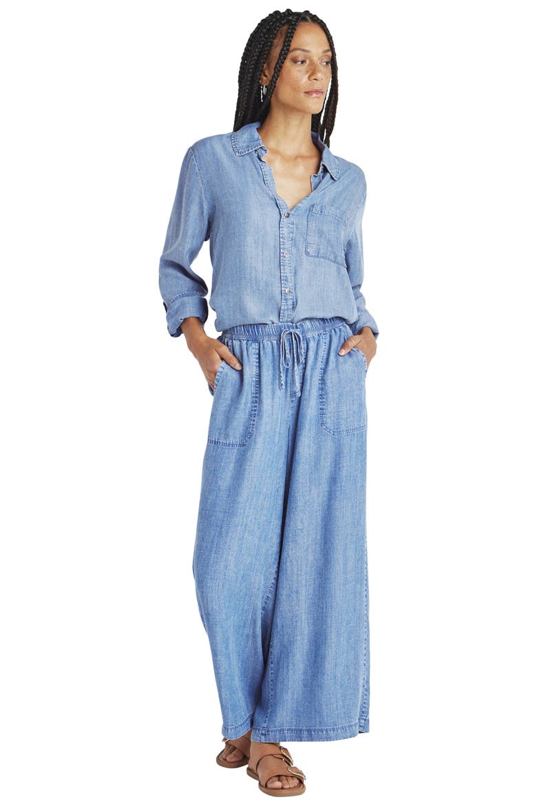 Reese Chambray Button-Up Shirt, Alternate, color, INDIGO