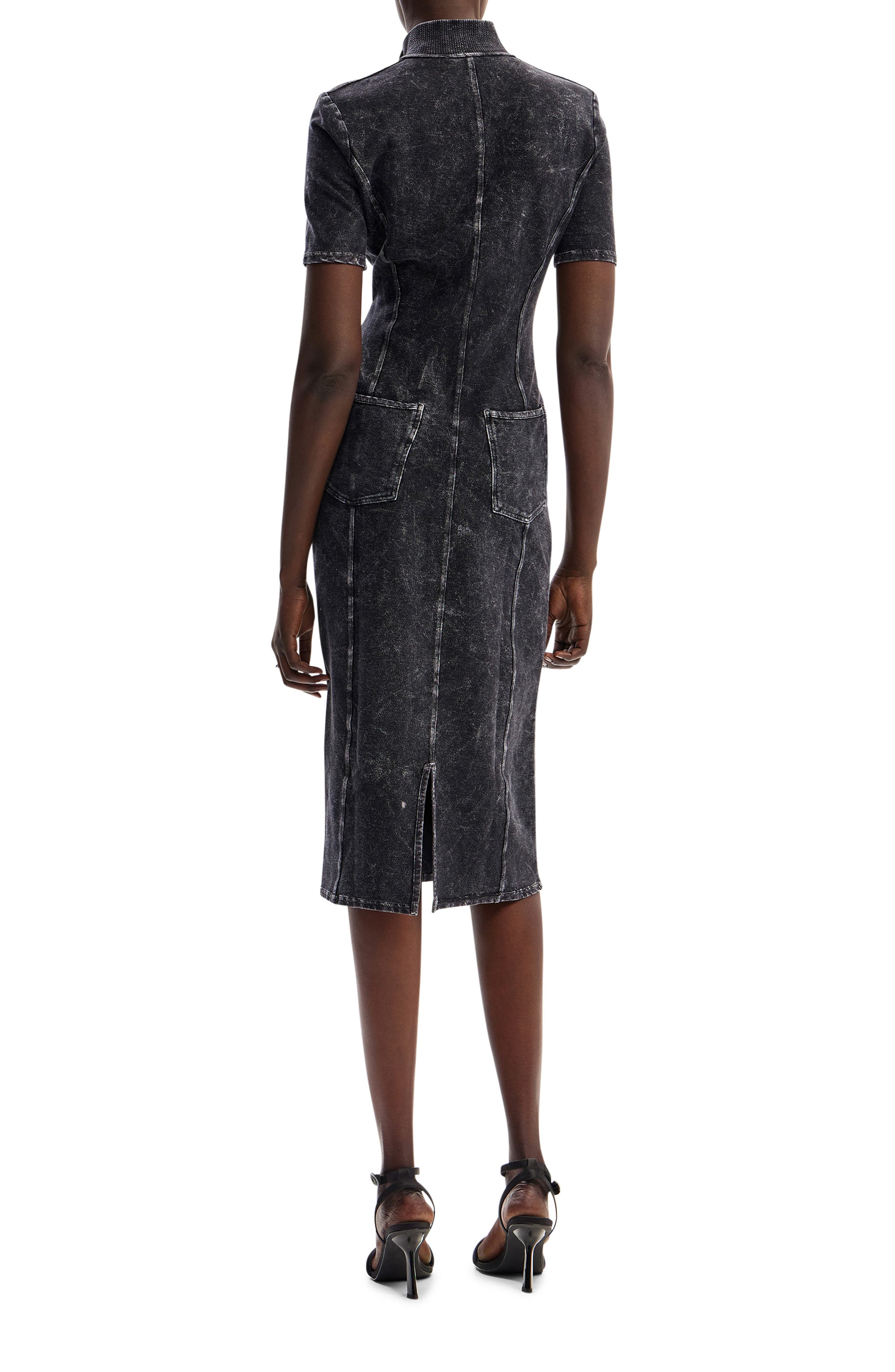Gradient Denim Midi Dress - image 2