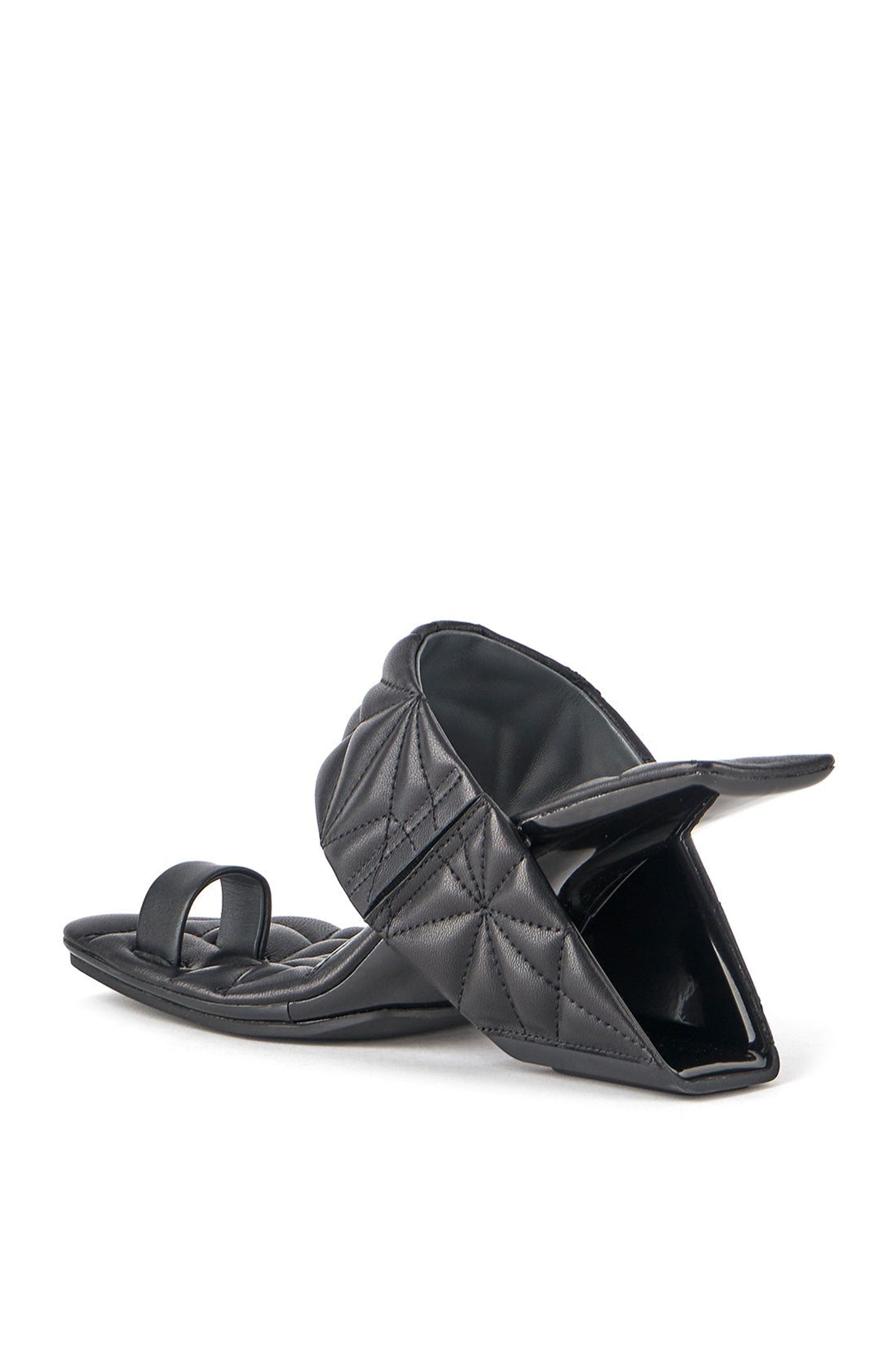 Loop Toe Hi Puffy Sandals, Alternate, color, Black Puffy