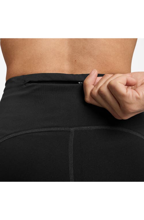 Nike Swift High-waisted Pocket 7/8 Running Leggings In Black
