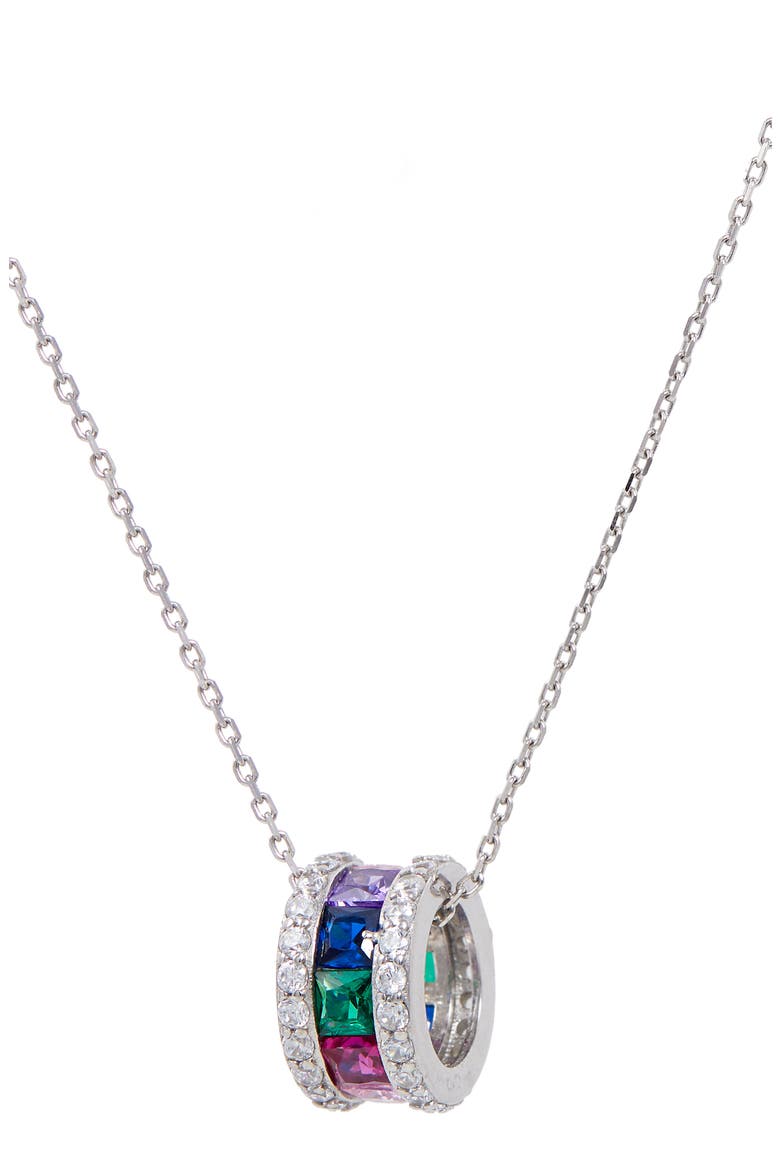 Rondell Pendant Necklace, Main, color, SILVER