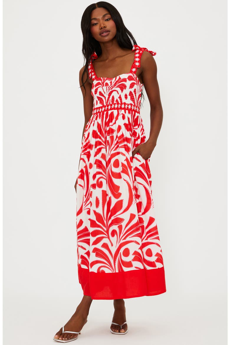 Cari Tie Strap Cover-Up Maxi Dress, Alternate, color, SUNSHINE DUNES