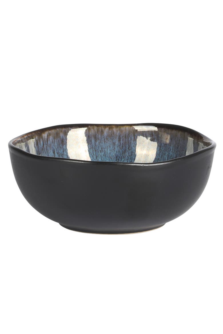 Soho Lounge 12-Piece Reactive Glaze Dinnerware Set, Alternate, color, Black