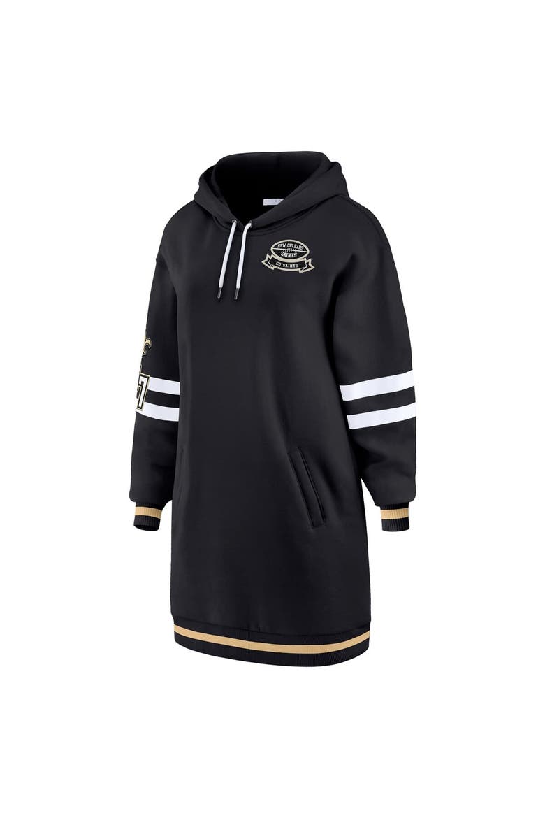 Women's WEAR by Erin Andrews Black New Orleans Saints Hoodie Dress, Alternate, color, Black