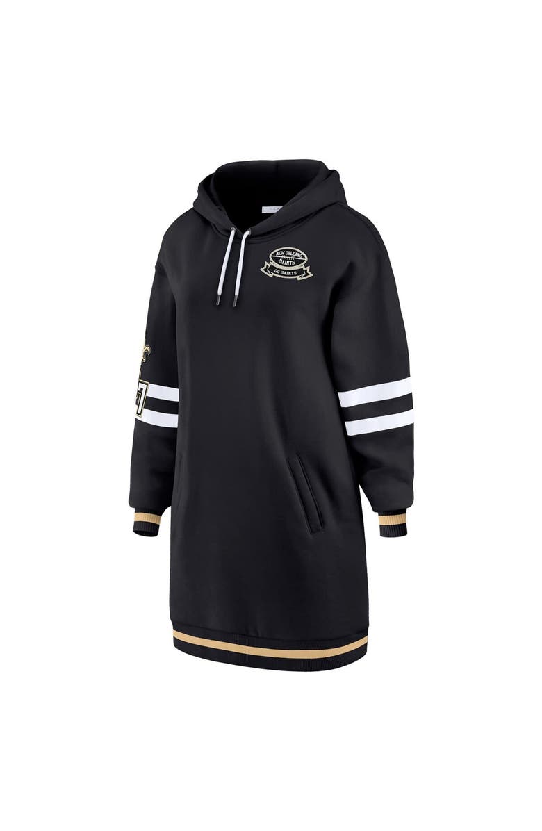WEAR by Erin Andrews Women's WEAR by Erin Andrews Black New Orleans Saints Hoodie Dress, Alternate, color, Black