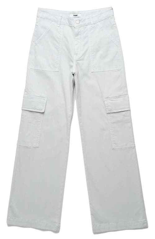 Mavi Jeans Alva High Waist Straight Leg Cargo Pants In Ivory Casual Twill