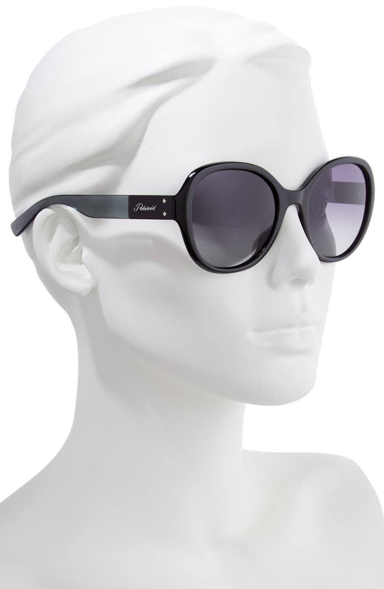 Polaroid 55mm Polarized Round Sunglasses, Alternate, color, 