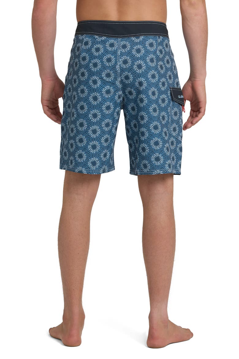 Ocean Mayhem Floral 19" Board Shorts, Alternate, color, DARK DENIM