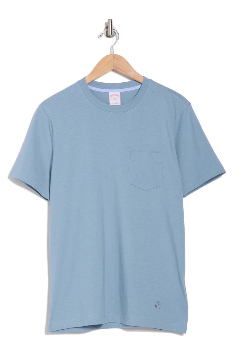Brooks Brothers Cotton Jersey Pocket T-Shirt, Alternate, color, Faded Denim