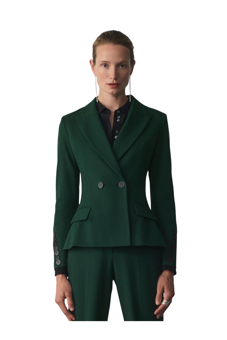Clever Wool Blend Romano Jacket, Main, color, Green