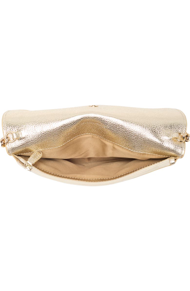 Rebecca Minkoff Lou Metallic Leather Convertible Clutch, Alternate, color,