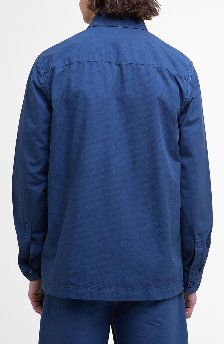 Barbour Rickfell Cotton Ripstop Button-Up Overshirt, Alternate, color, Dark Denim