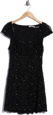 ALICE + OLIVIA Eve Embellished Lace Minidress
