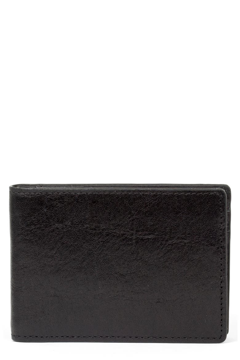 Brunello Leather Wallet, Main, color, BLACK