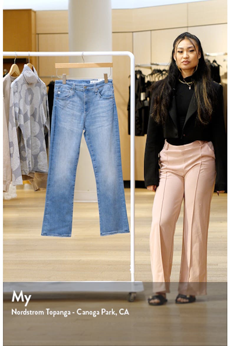 Farrah Mid Rise Rise Crop Bootcut Jeans video