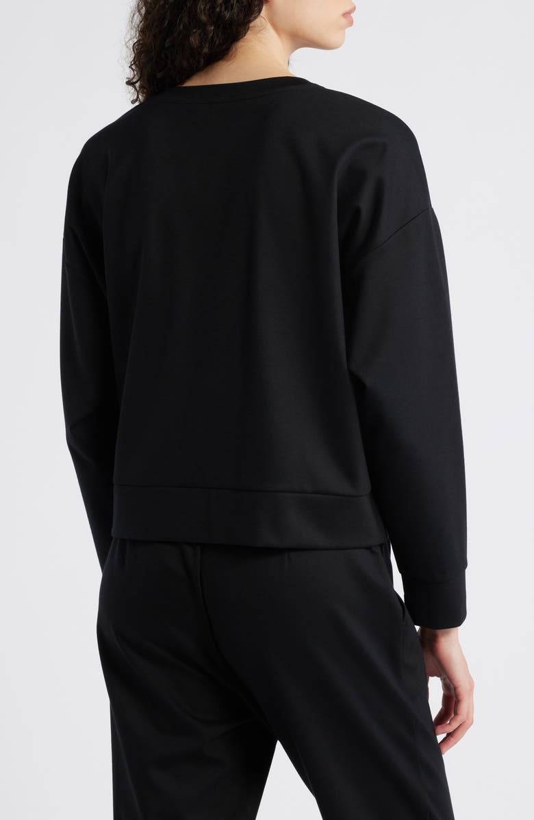 Eileen Fisher Boxy Knit Top, Alternate, color, Black