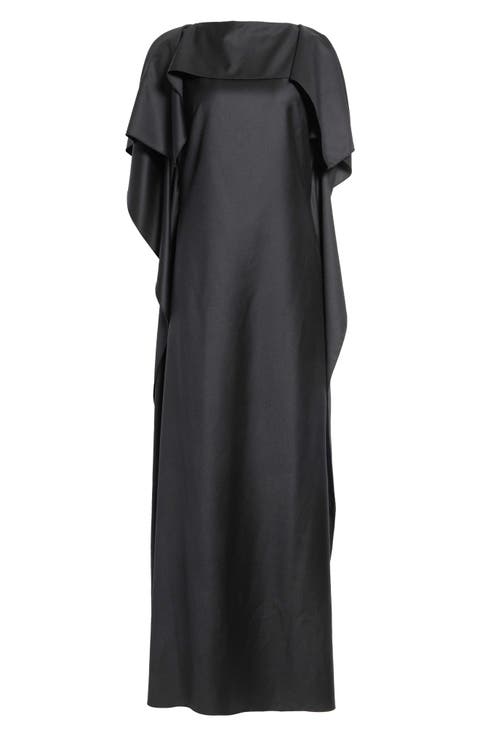 Virgin Wool Cape Gown