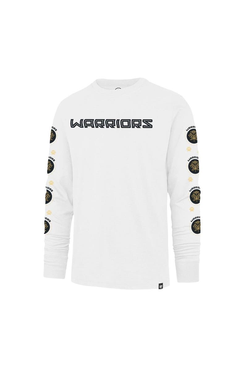 '47 Men's '47 White Golden State Warriors City Edition Downtown Franklin Long Sleeve T-Shirt, Alternate, color, 