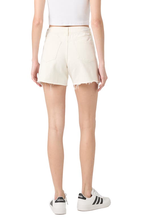 Blanknyc The Perry Raw Hem High Waist Denim Mom Shorts In Downtime