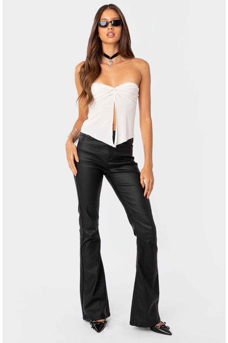 Twist Split Front Tube Top, Alternate, color, WHITE