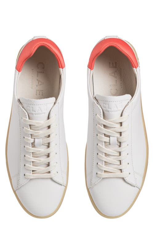 Clae Bradley Low Top Leather Sneaker In White
