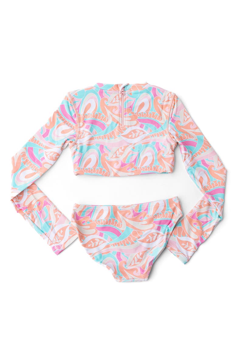 Shade Critters Kids' Two-Piece Long Sleeve Swimsuit, Alternate, color, Pink Multi