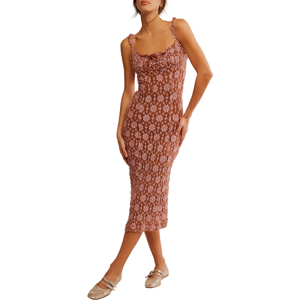 Free People Lucinda Lace Midi Ginger Combo