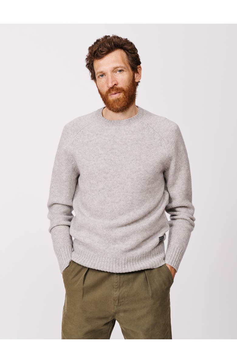 Aubin Prestwick Shetland Crew Neck Sweater, Main, color, Silver