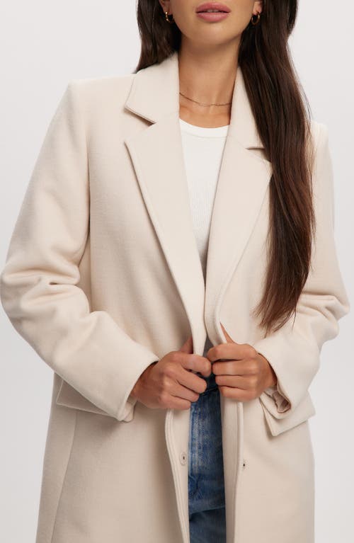 Noize Masa Notch Collar Coat In White