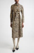 Valentino Garavani Leopard Print Wool Coat