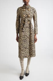 Valentino Garavani Leopard Print Wool Coat