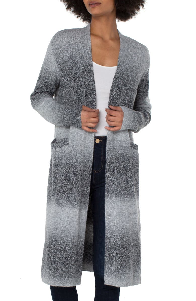 Liverpool Los Angeles Ombré Longline Cardigan, Main, color,