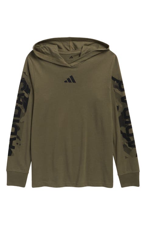Kids' Long Sleeve Camo Print Hoodie T-Shirt