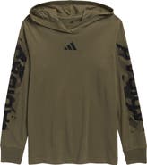 adidas Kids' Long Sleeve Camo Print Hoodie T-Shirt