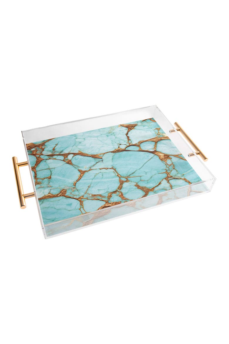 Turquoise Print Tray, Alternate, color, TURQUOISE