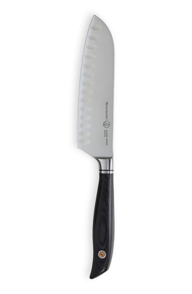Messermeister Blacksmith Santoku Knife with Kullens 6.5 inches, Main, color, Blacksmith
