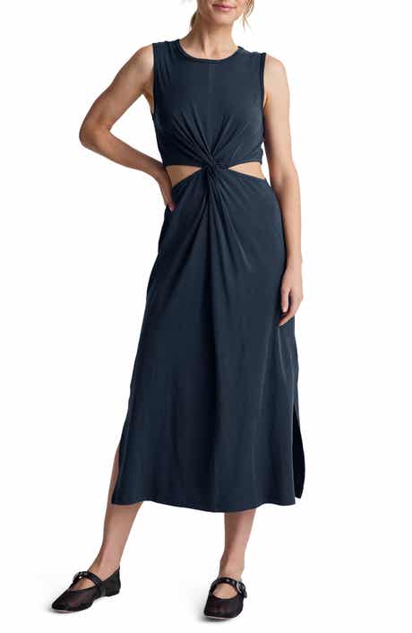 Beyond Yoga Around the World Front Twist Midi Dress