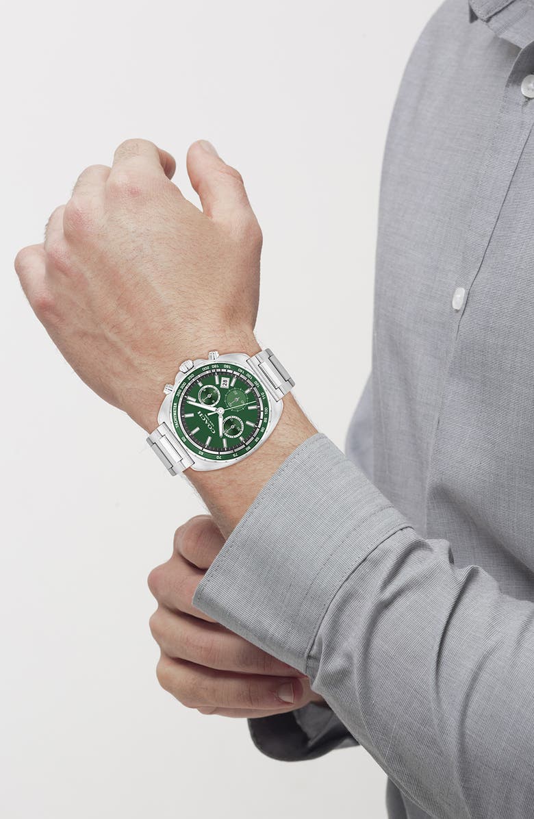 COACH Charter Chronograph Bracelet Watch, 44.5mm, Alternate, color, Olive