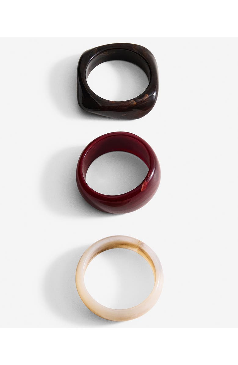 MANGO Set of 3 Assorted Bangles, Alternate, color, Red