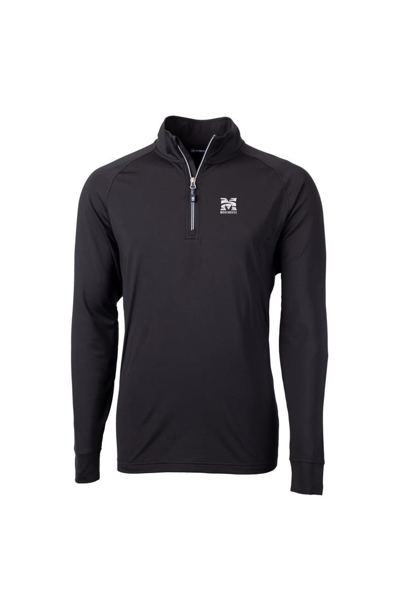 Cutter & Buck Men's Cutter & Buck Black Morehouse Maroon Tigers Big & Tall Adapt Eco Knit Quarter-Zip Pullover Jacket, Alternate, color, 