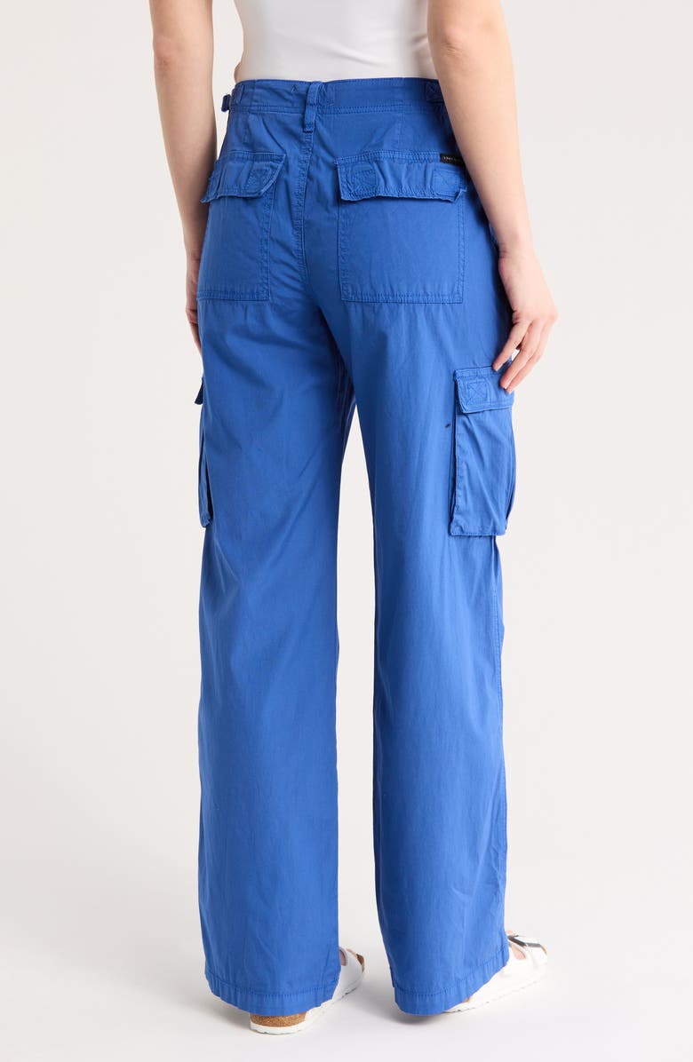 Sanctuary Reissue High Waist Straight Leg Cargo Pants, Alternate, color, Ocean Blue