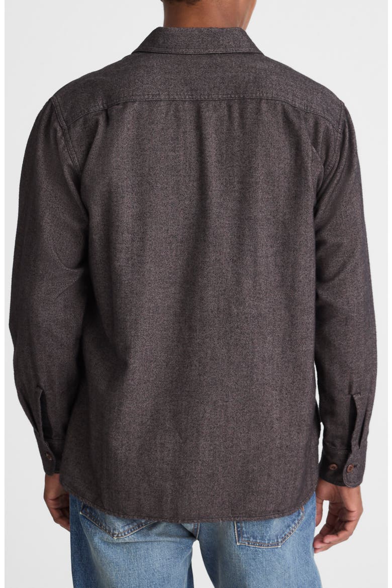 Cotton Herringbone Work Shirt, Alternate, color, GRAY