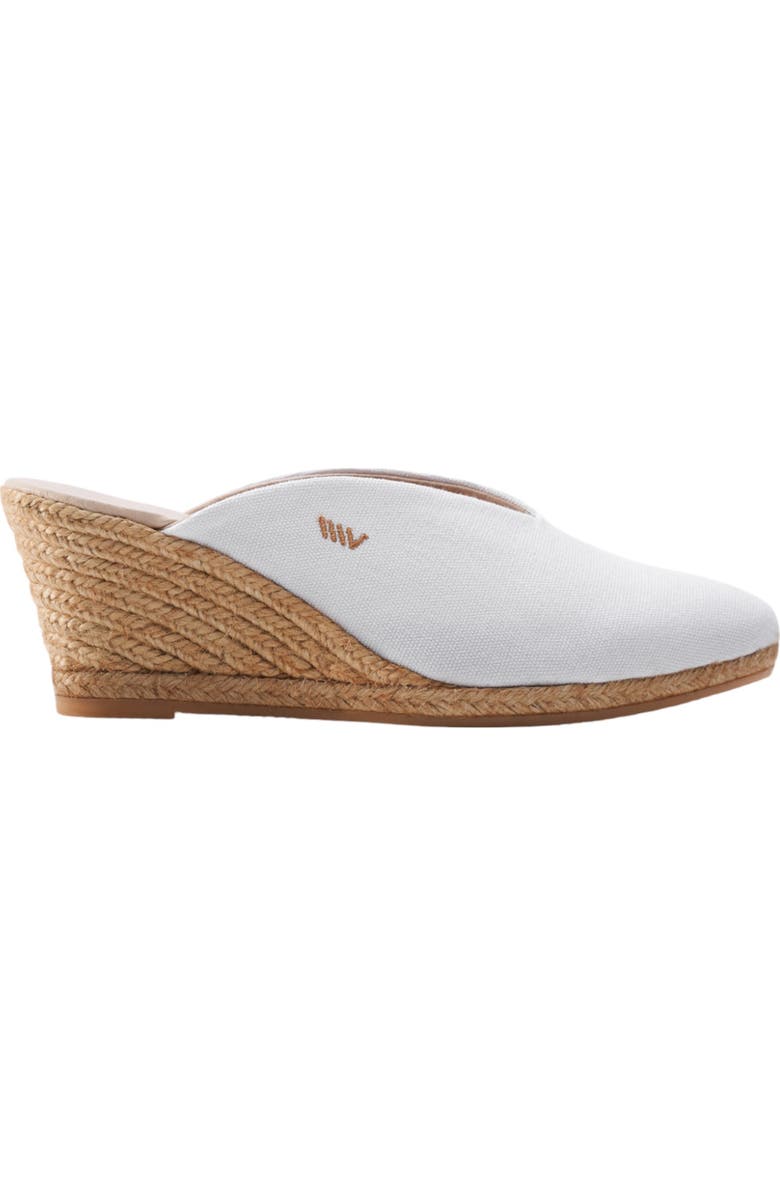 VISCATA Truja Canvas Espadrille Mule Wedges, Main, color, White