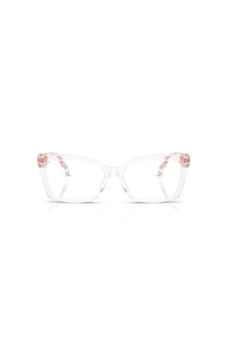 55mm Rectangle optical glasses, Alternate, color, Transparent