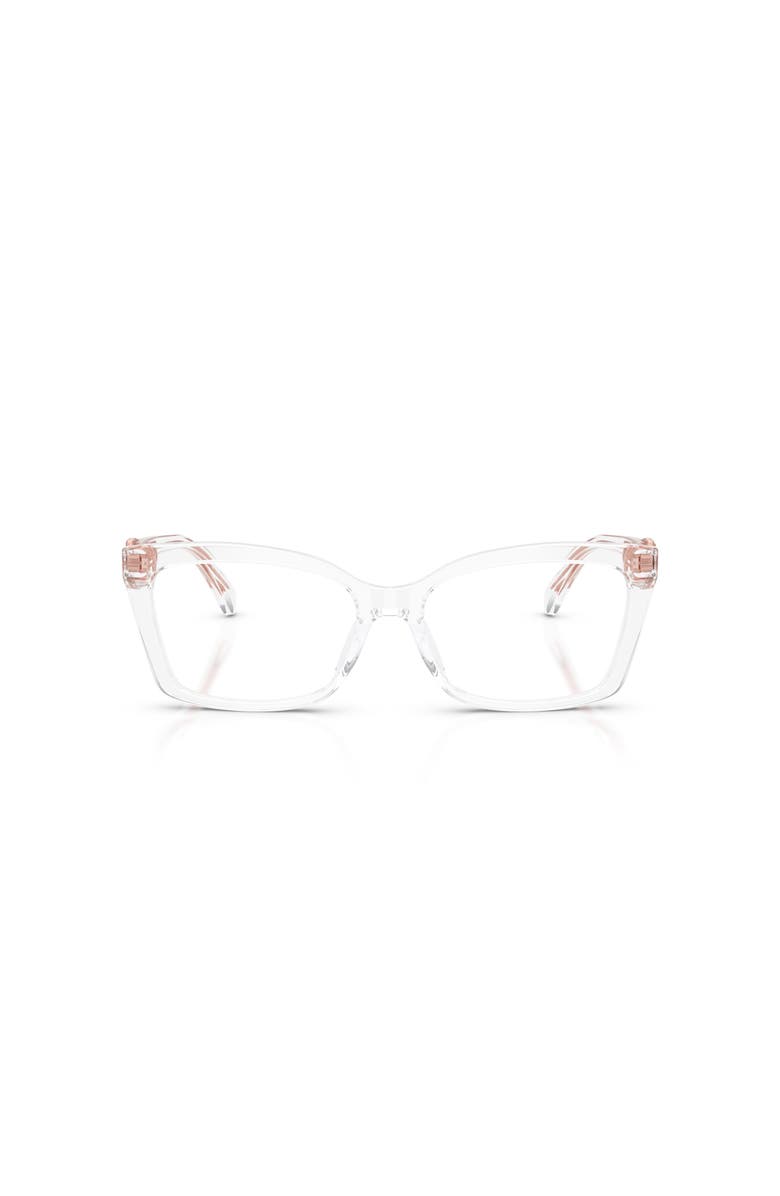 Michael Kors 55mm Rectangle optical glasses, Alternate, color, Transparent
